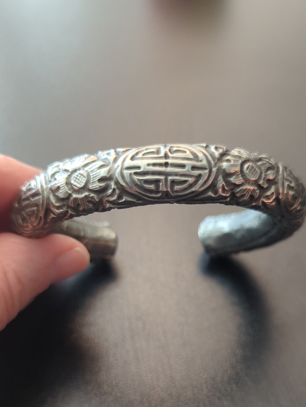 Antique Silver Chinese Wedding Cuff